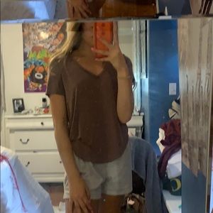 purple ish short sleeve